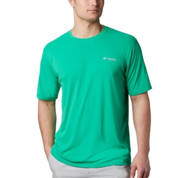 Pánské Tričko Columbia PFG Zero Rules Short Sleeve Světle Zelene SLOEQA147